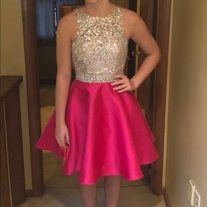 Pink and silver semi dress